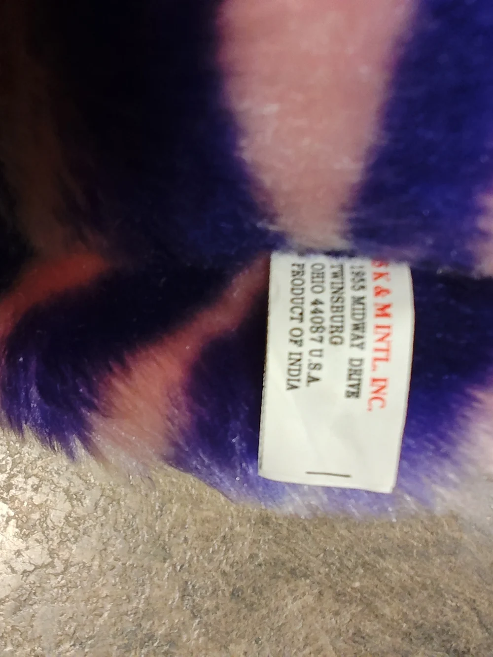 Plush Eel Snake Scarf in Pink and Purple Stripe